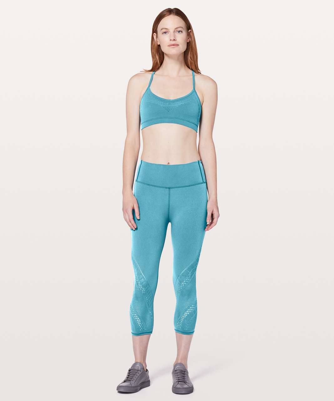 Lululemon Reveal Hybrid Bra Interconnect - Pacific Teal / Teal Blue