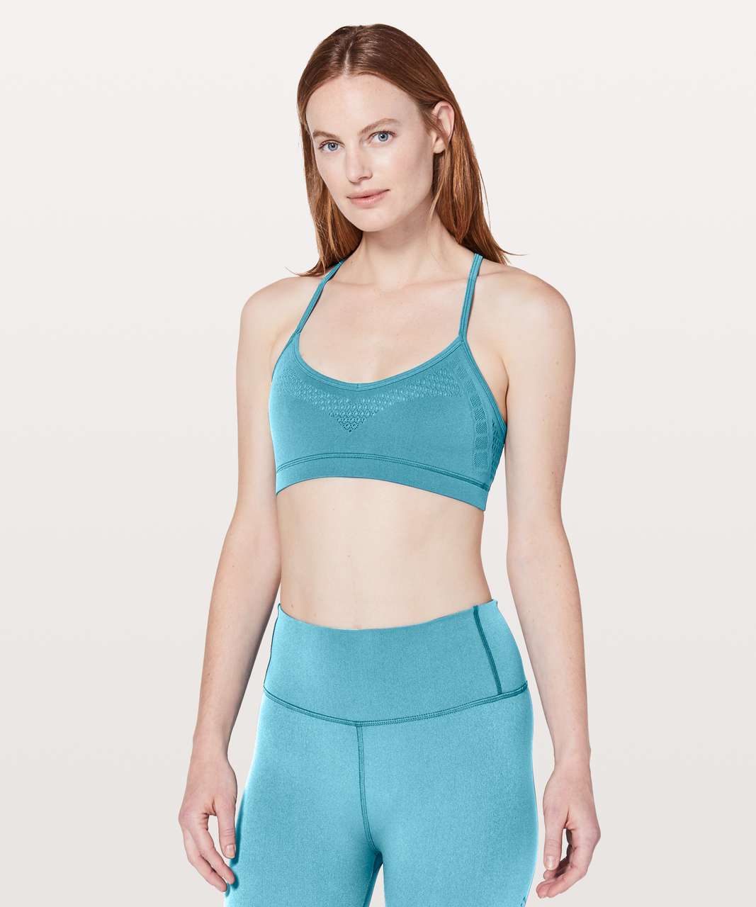 Lululemon Reveal Hybrid Bra Interconnect - Pacific Teal / Teal Blue