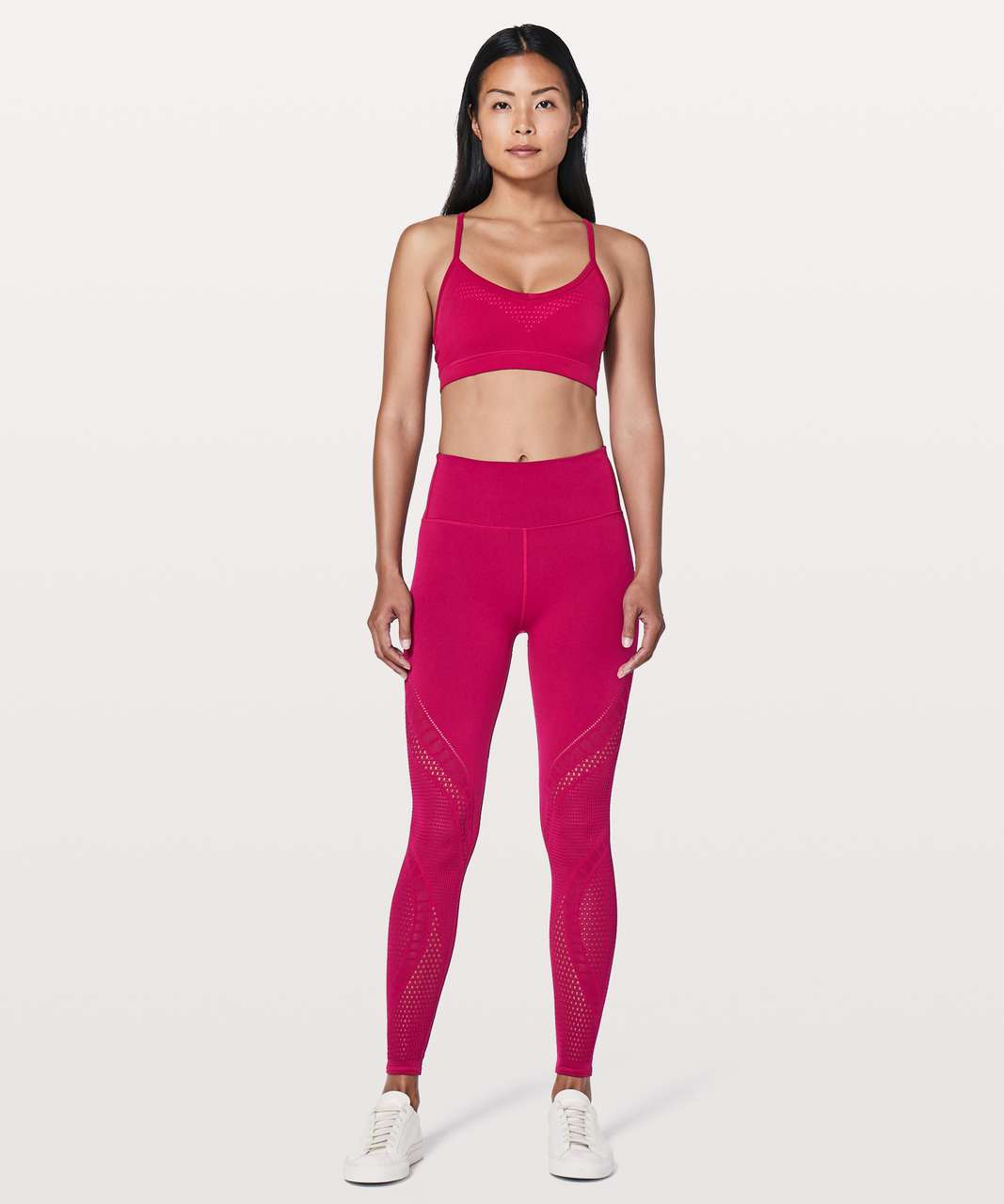 Lululemon Reveal Hybrid Bra Interconnect - Ruby Red / Fuchsia Pink