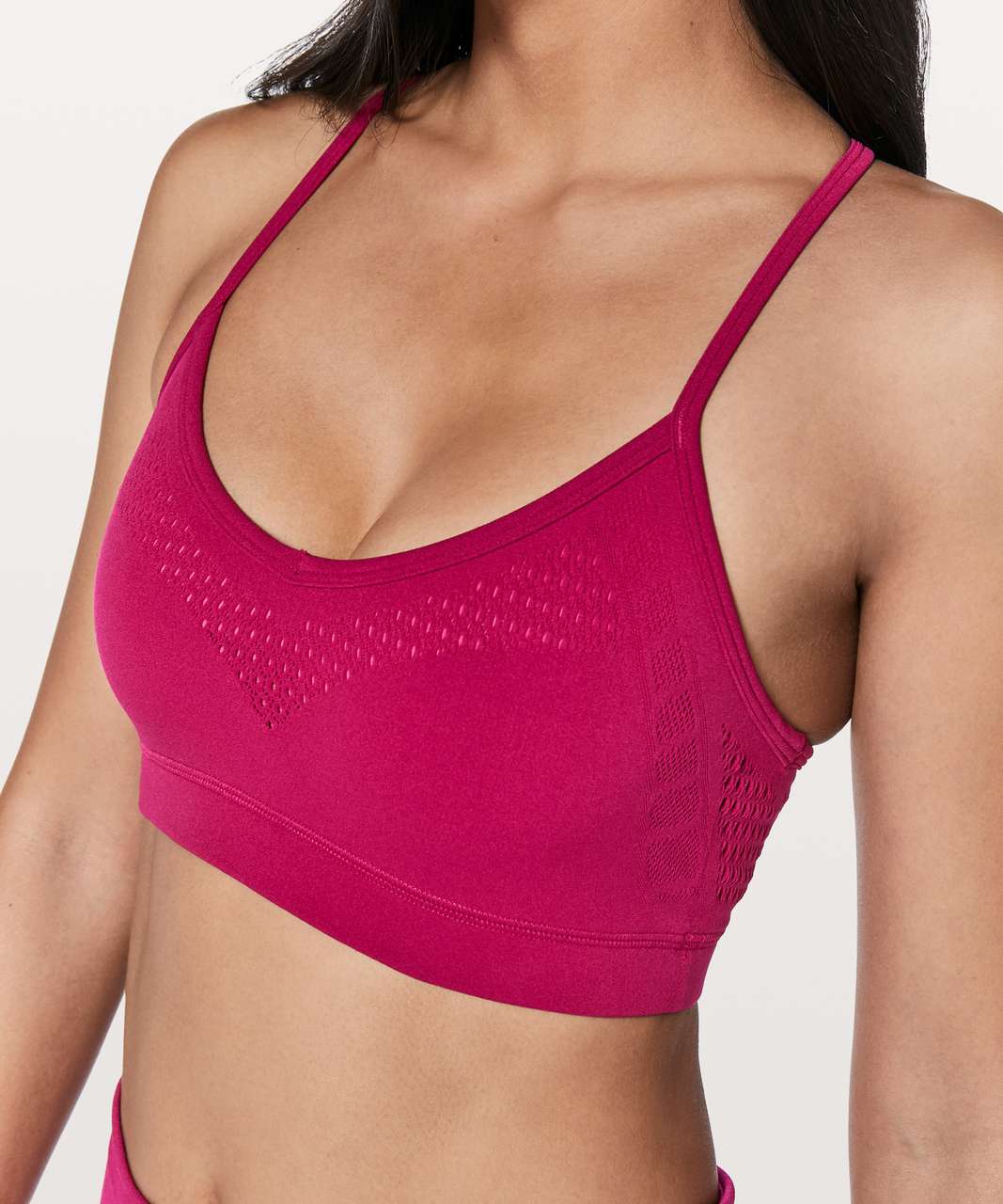 Lululemon Reveal Hybrid Bra Interconnect - Ruby Red / Fuchsia Pink