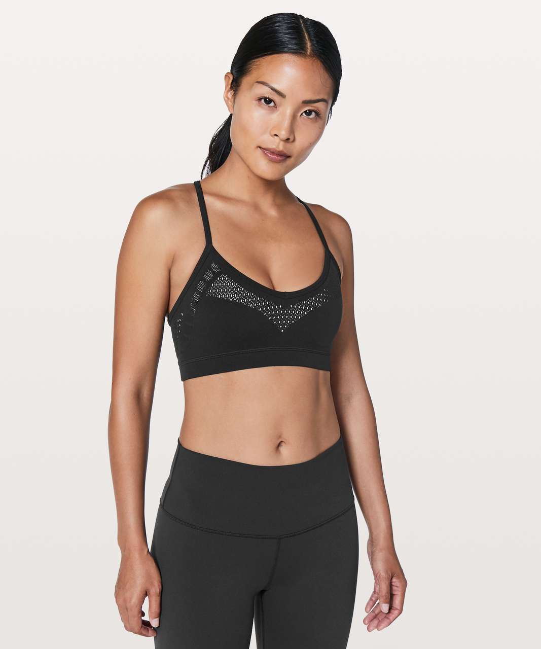 Lululemon Reveal Hybrid Bra Interconnect - Black / Vapor - lulu fanatics