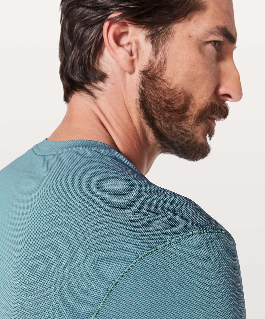 Lululemon Sweat Stride Short Sleeve - Heathered Mystic Green