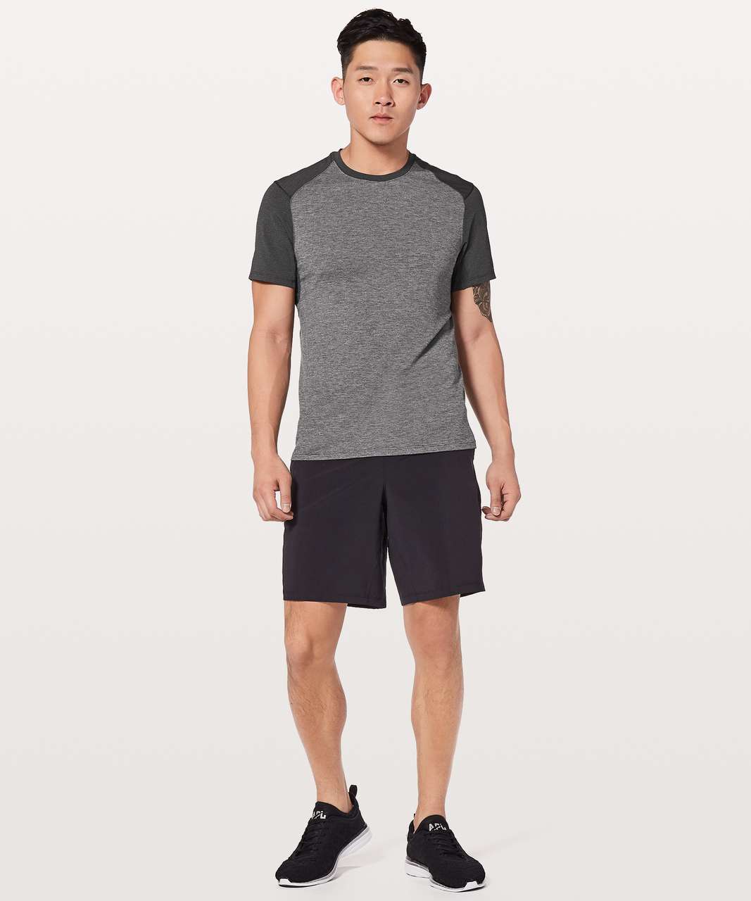 Lululemon Sweat Stride Short Sleeve - Heathered Black