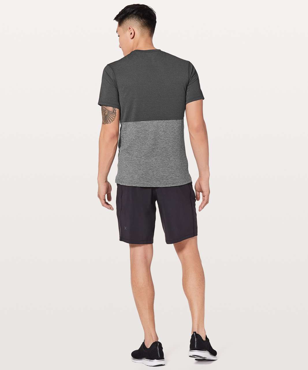 Lululemon Sweat Stride Short Sleeve - Heathered Black