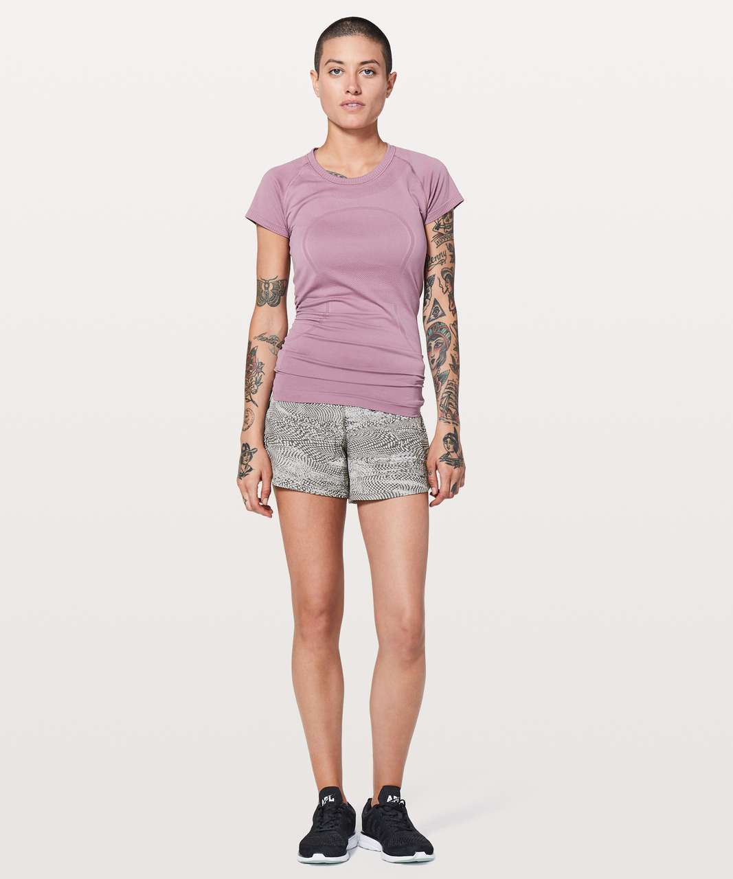 Lululemon Run Times Short II *4" - Swerve Vapor Metal Grey / Black