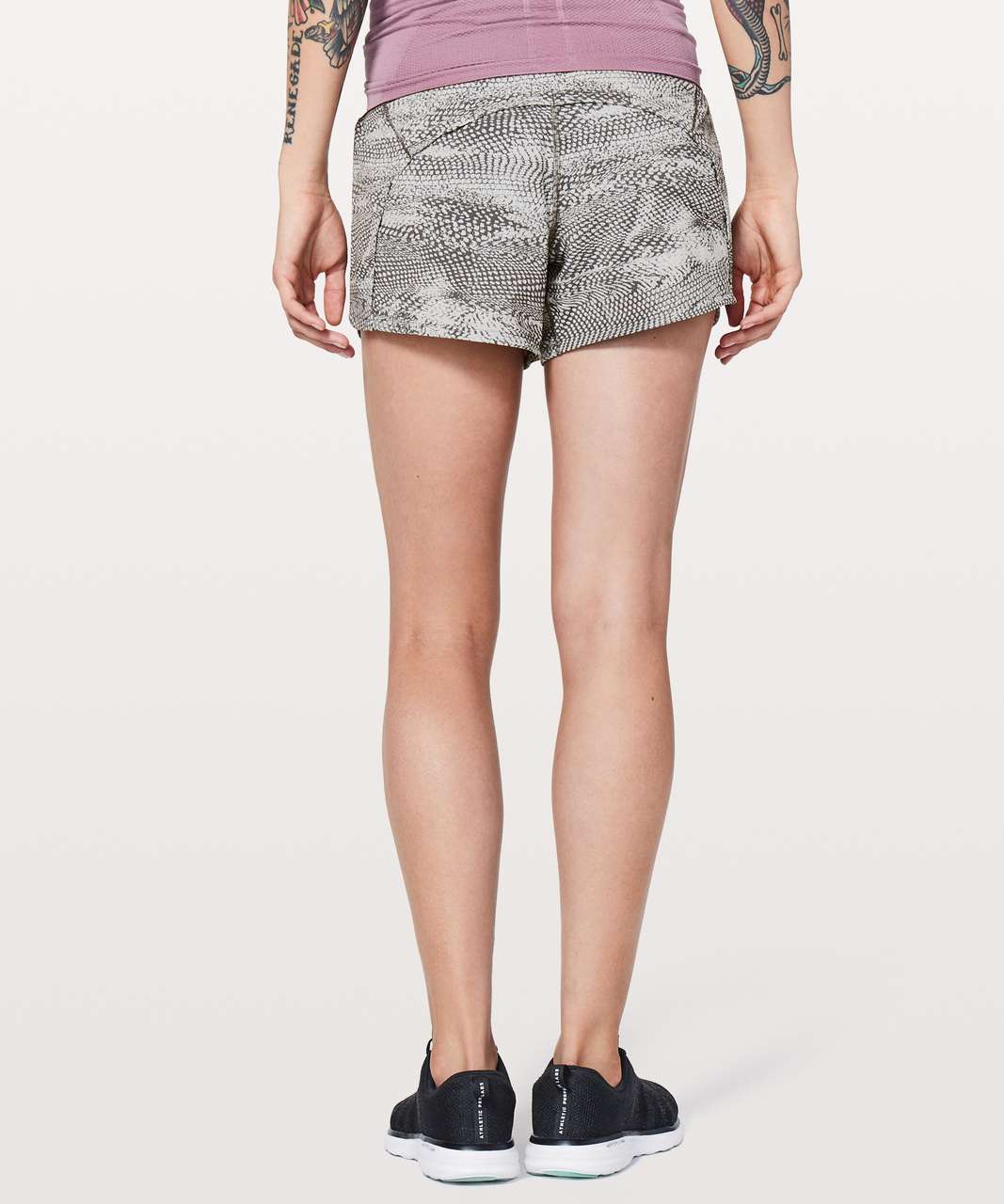 Lululemon Run Times Short II *4" - Swerve Vapor Metal Grey / Black