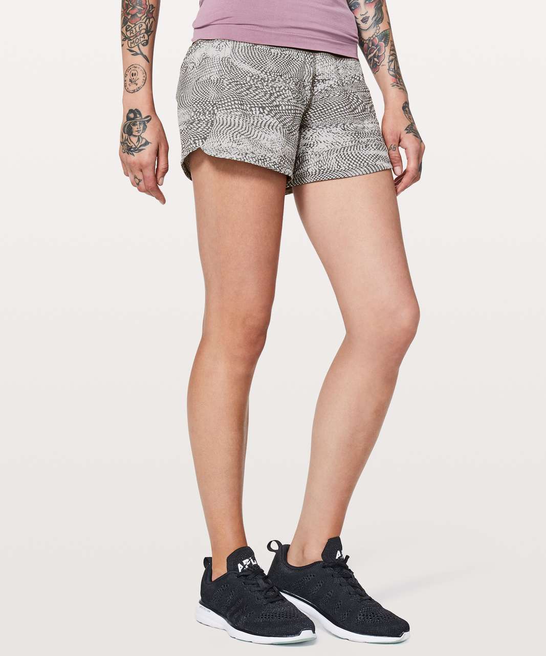 Lululemon Run Times Short II *4" - Swerve Vapor Metal Grey / Black