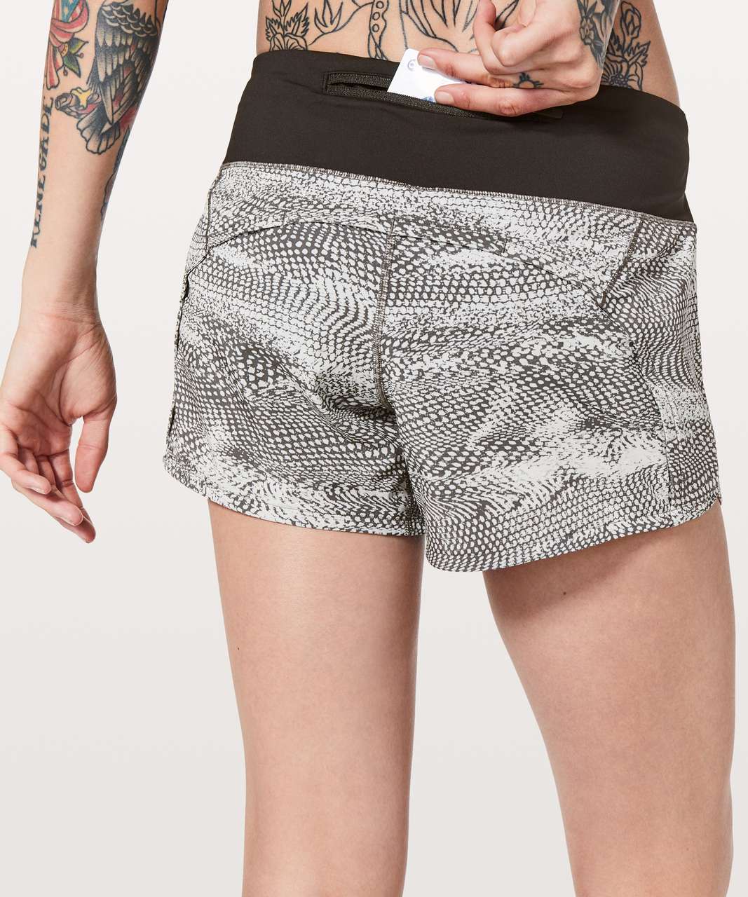 Lululemon Run Times Short II *4" - Swerve Vapor Metal Grey / Black