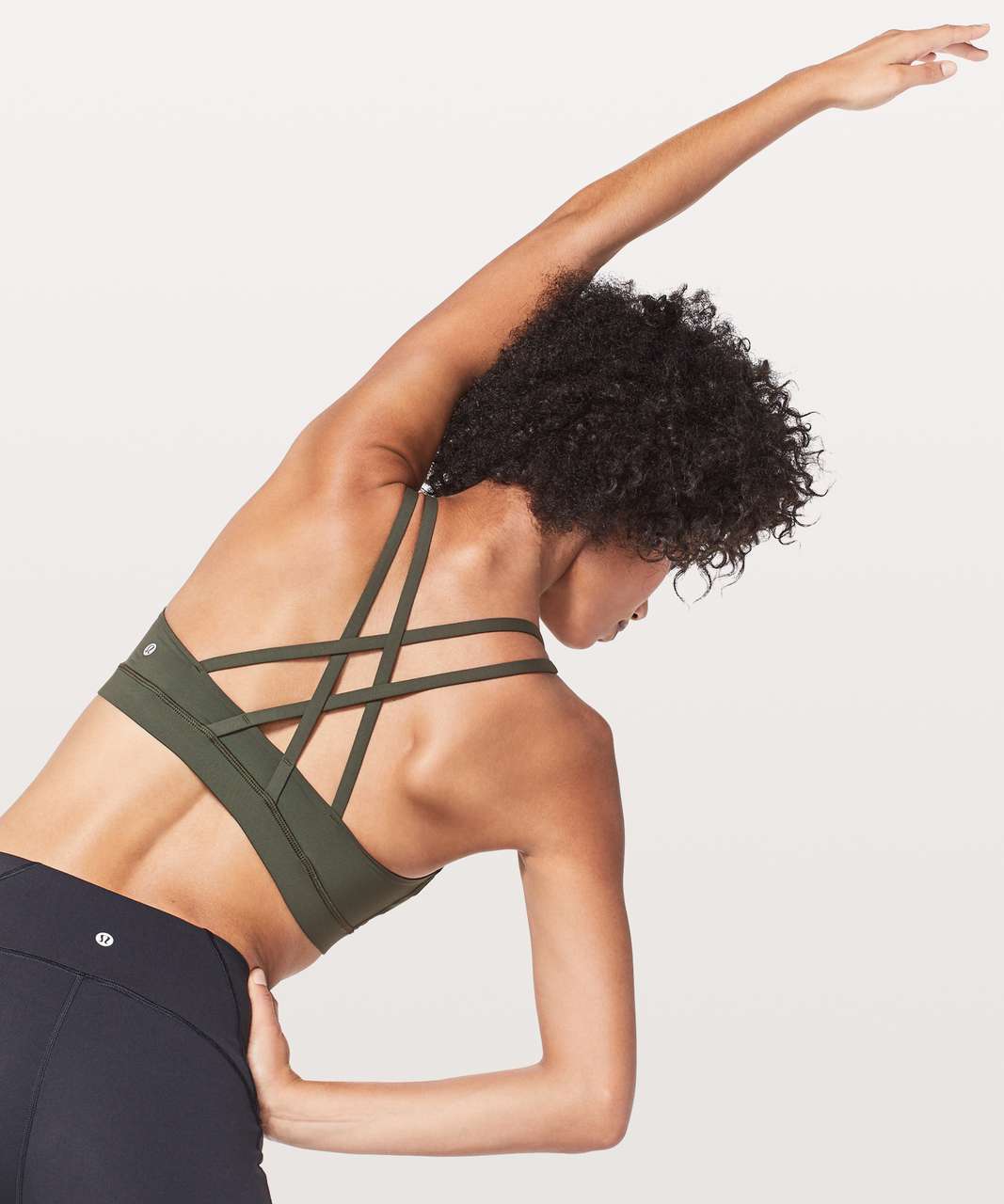 lululemon athletica, Intimates & Sleepwear, Lululemon Energy Bra  Highlander Khaki Green W2326s 2 Strappy Back Sports