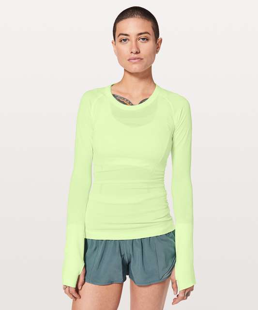 Lululemon Run: Swiftly Tech Long Sleeve - Love Red / Deep Coal - lulu ...