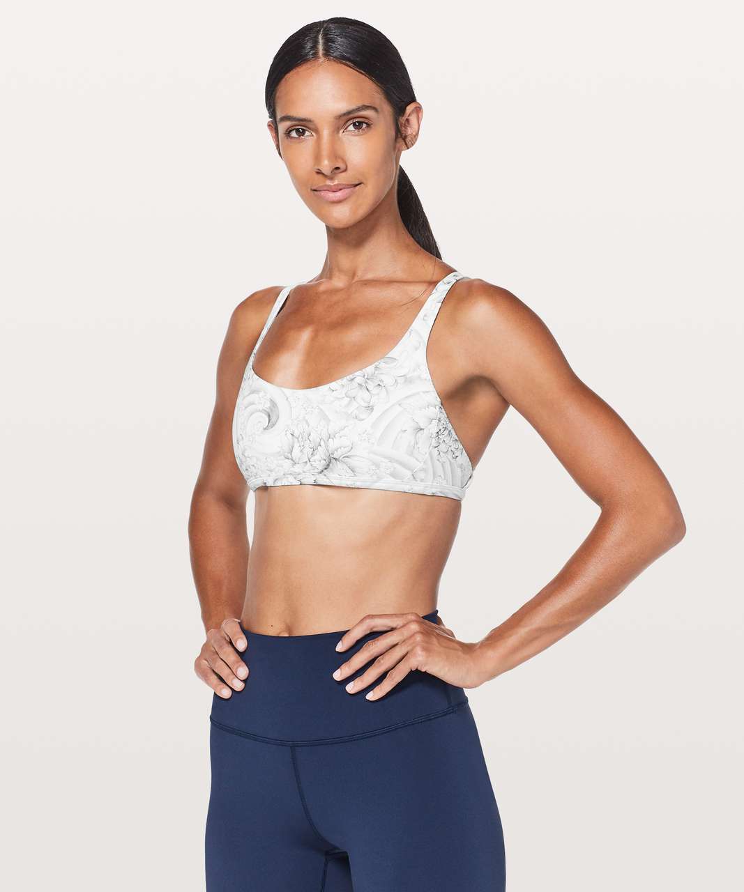 Lululemon Free To Be Zen Bra - Mini Twine White Multi - lulu fanatics