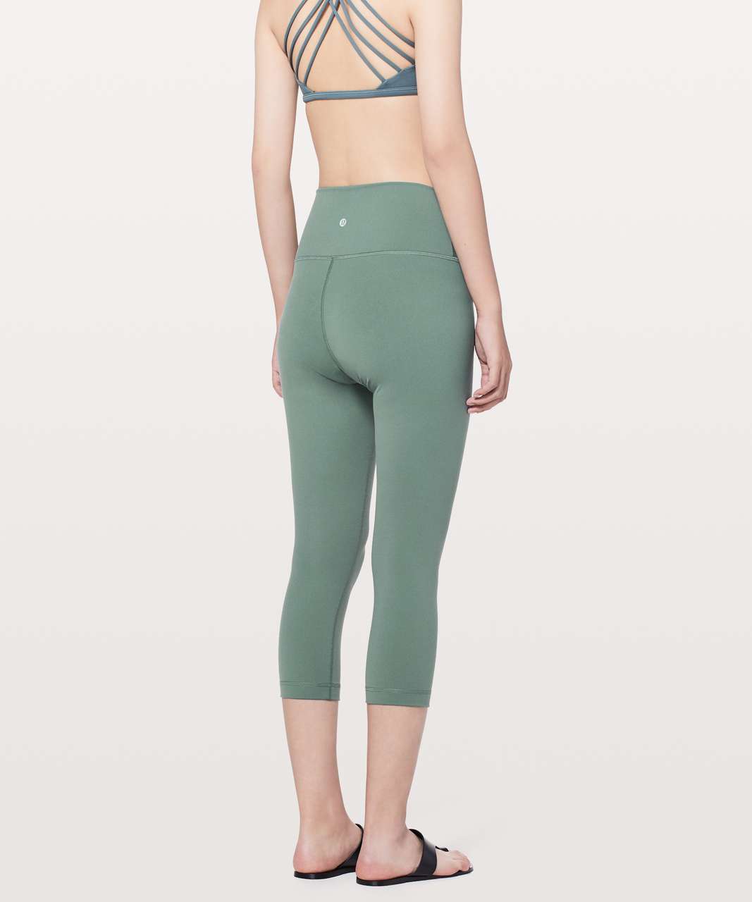 Lululemon Wunder Under Crop High-Rise 21 *Flocked Everlux - Code Blue -  lulu fanatics