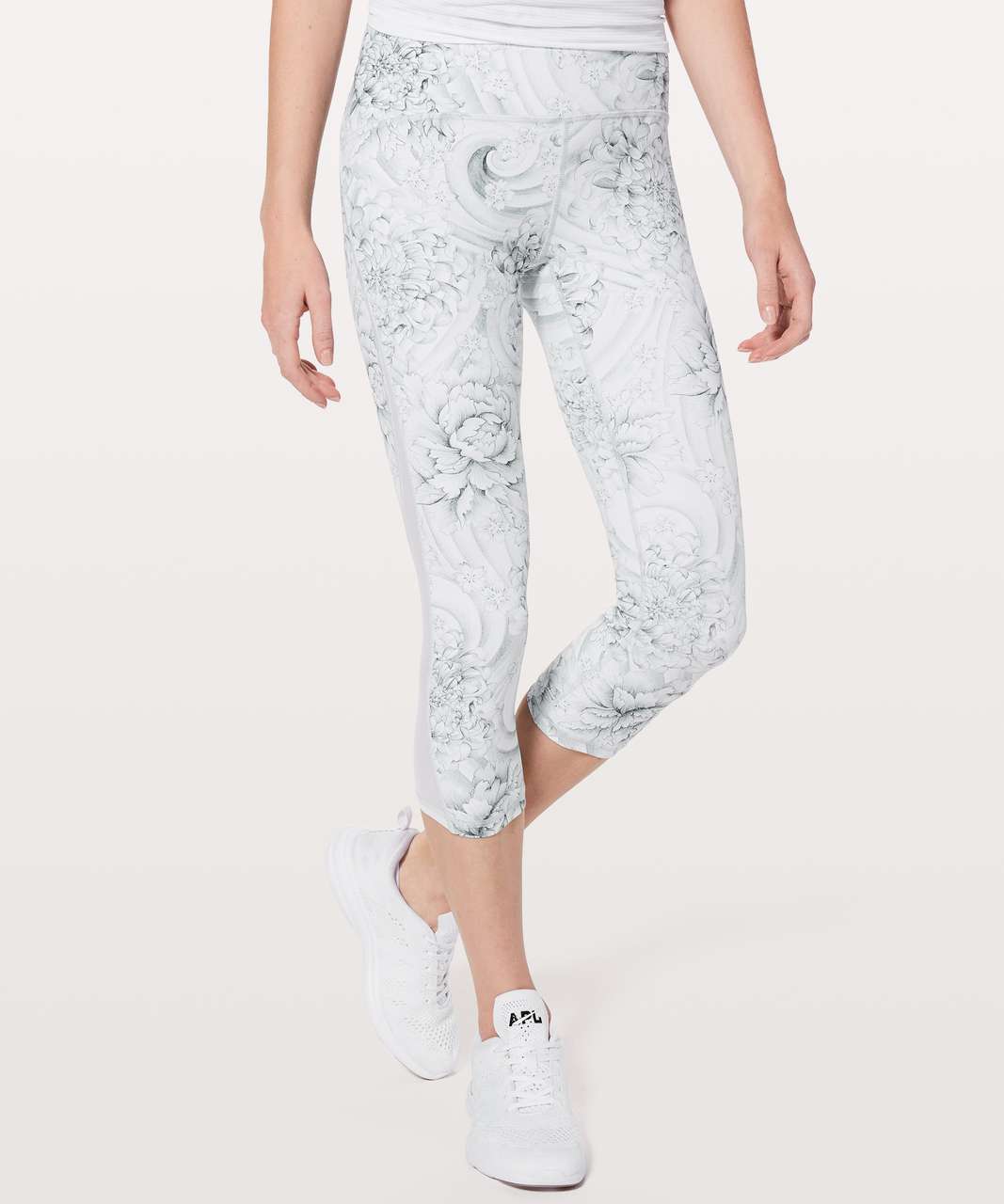 Lululemon Train Times Crop *21" - Twine White Multi / White