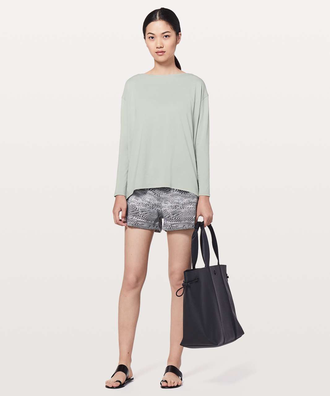 Lululemon Back In Action Long Sleeve - Jade Grey