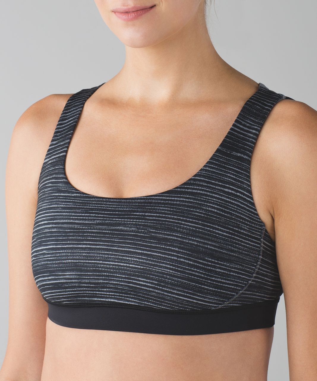 Lululemon Energy Bra Exhale - Blurry Belle Battleship Black