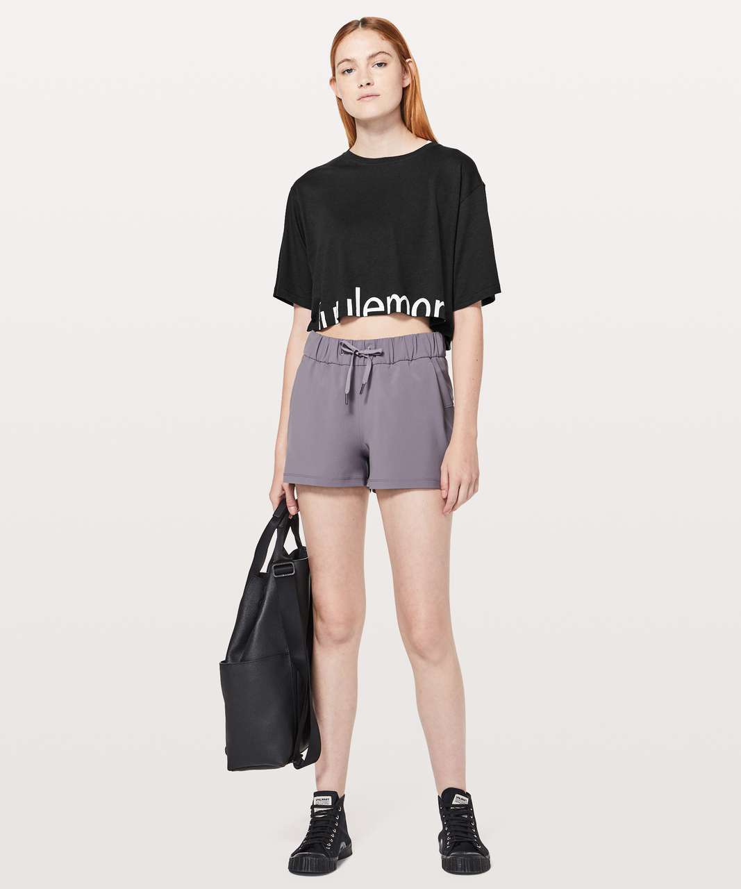 Lululemon Cortes Crop Tee *Expression - Black