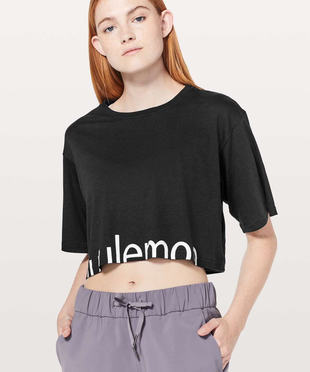 Lululemon All Yours Cropped Graphic T-shirt In Ripened Raspberry