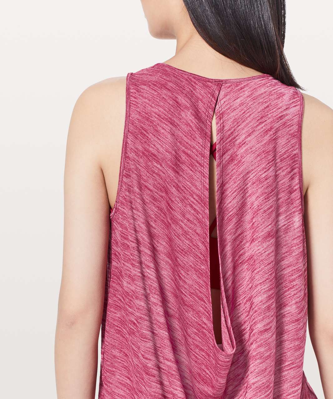 Lululemon Low Key Tank *Silver - Heathered Ruby Red