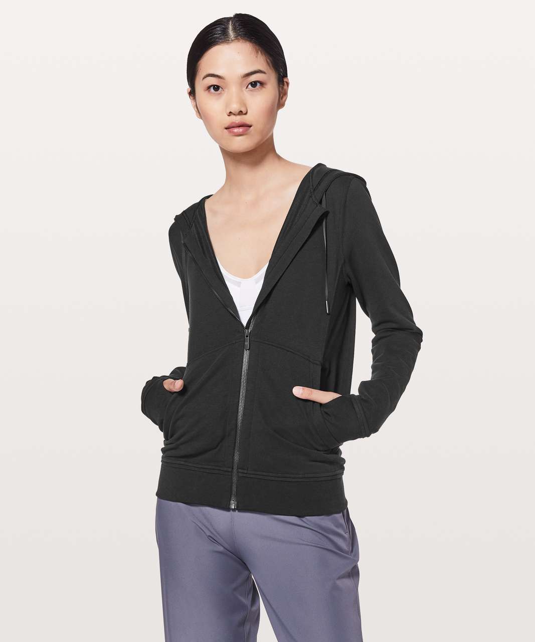 Lululemon Press Pause Pullover - Heathered Medium Grey - lulu fanatics