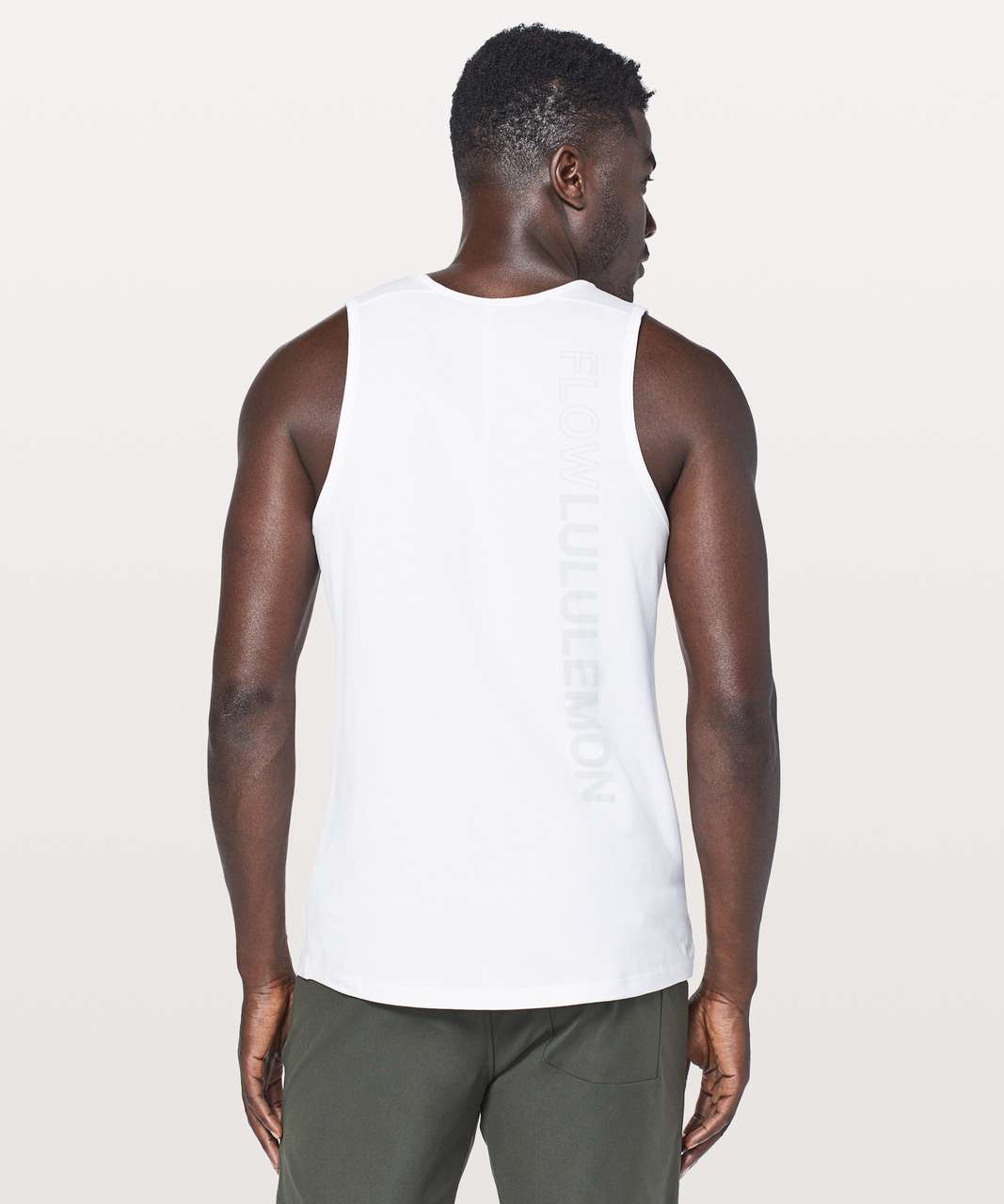 Lululemon 5 Year Flow Logo Tank - White - lulu fanatics