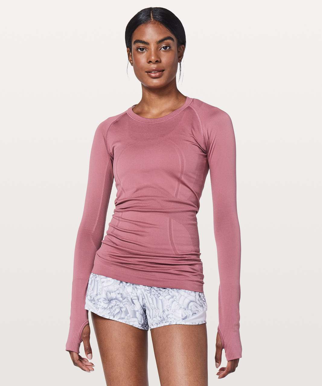 Lululemon Swiftly Tech Long Sleeve Crew - Magenta Glow / Magenta Glow -  lulu fanatics