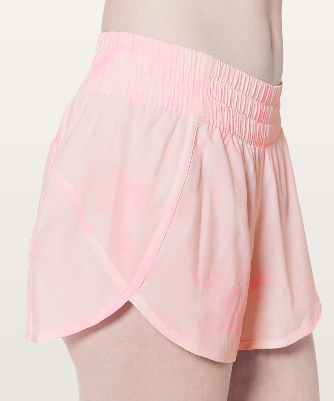 Lululemon Tracker Short V *4" - Diamond Dye White Miami Pink