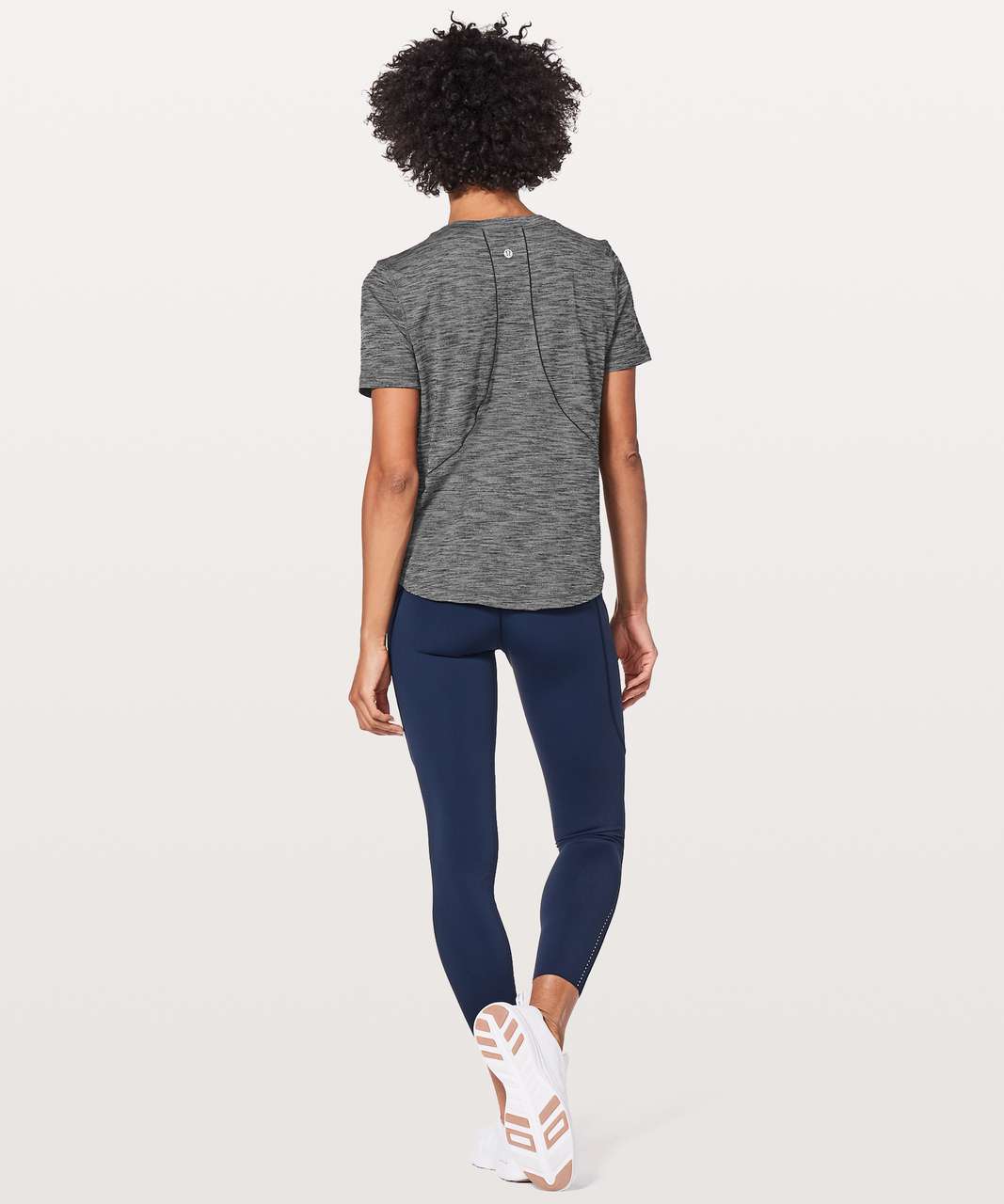 Lululemon Long Distance Short Sleeve - Heathered Black (Second Release)