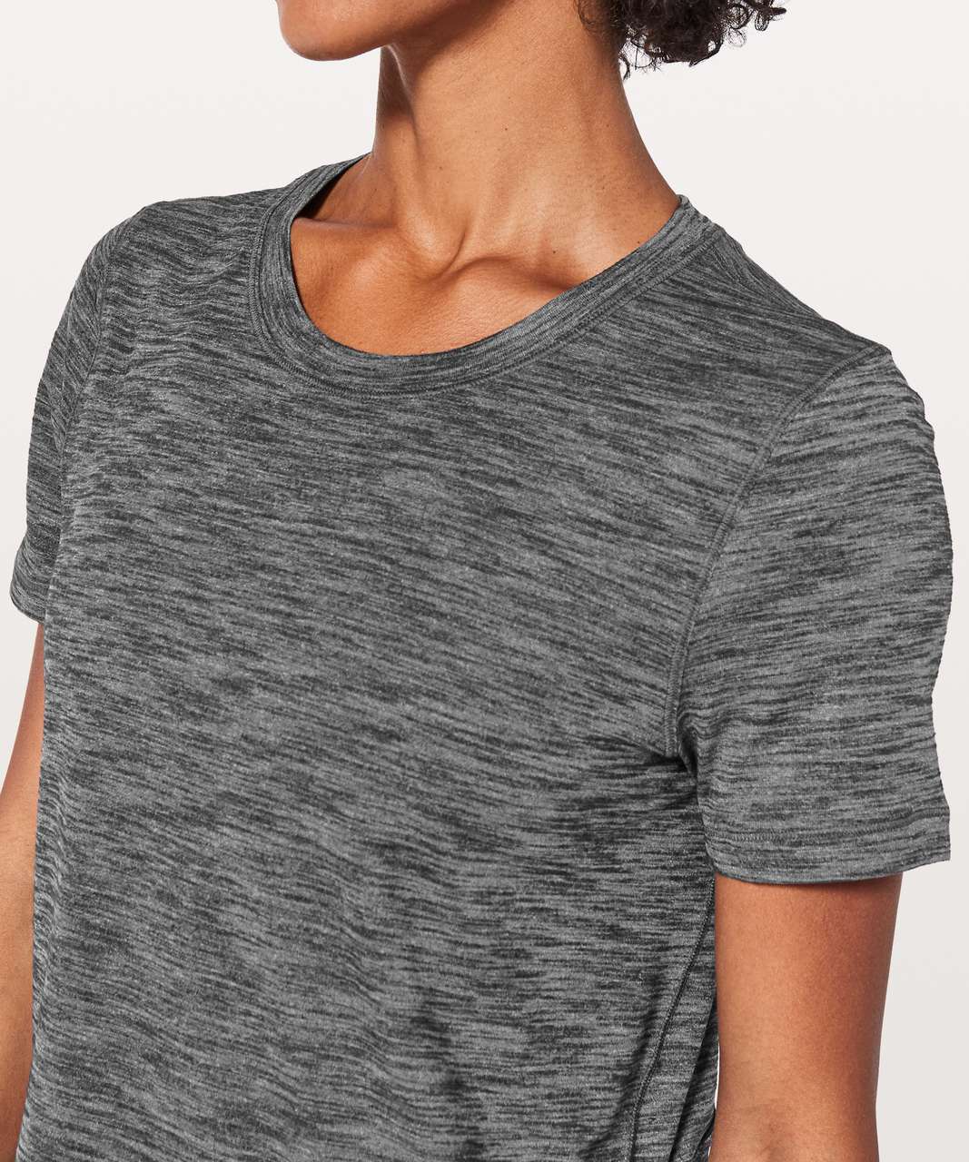 Lululemon Long Distance Short Sleeve - Heathered Black (Second Release)