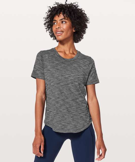 Lululemon Long Distance Short Sleeve - Heathered Black (First Release ...