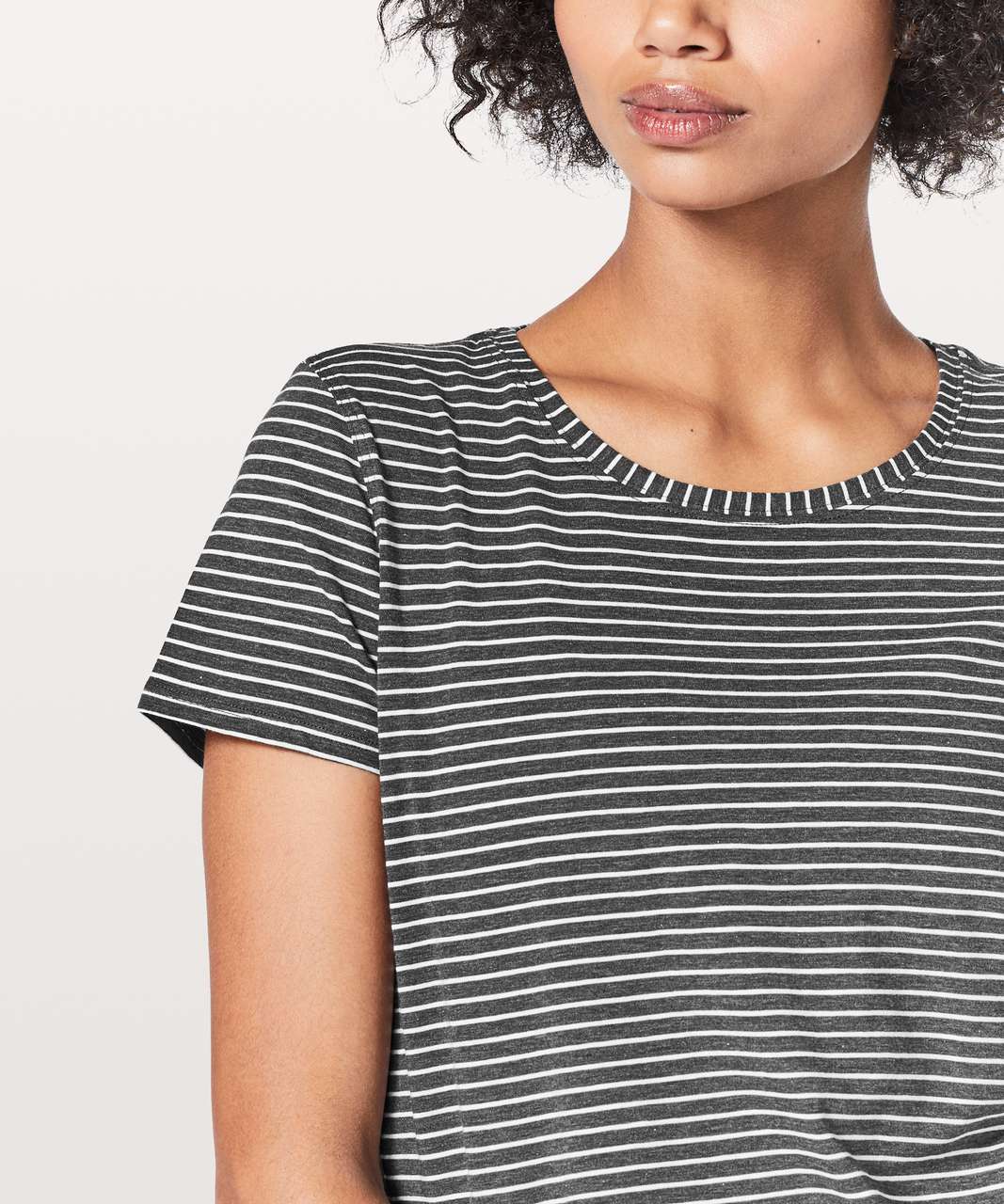 Lululemon Love Crew III - Modern Stripe Heathered Black White