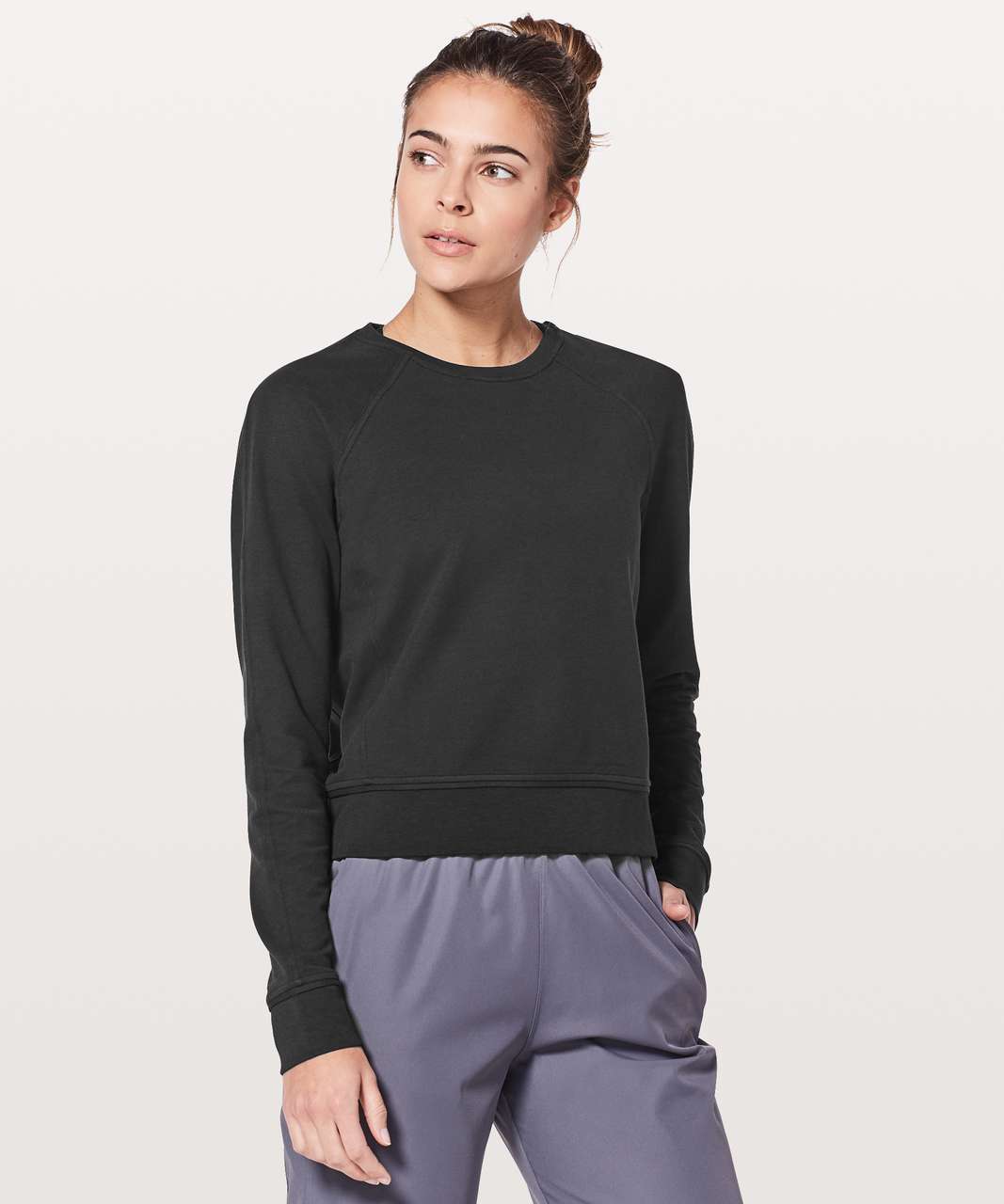 Lululemon Every Moment Crew - Black - lulu fanatics