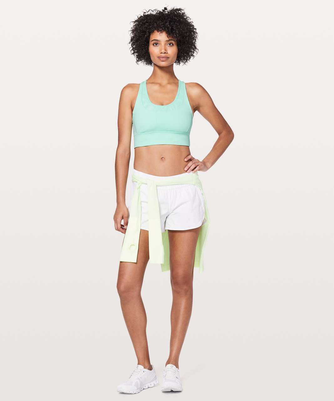 Lululemon Run Stuff Your Bra *Long Line - Toothpaste