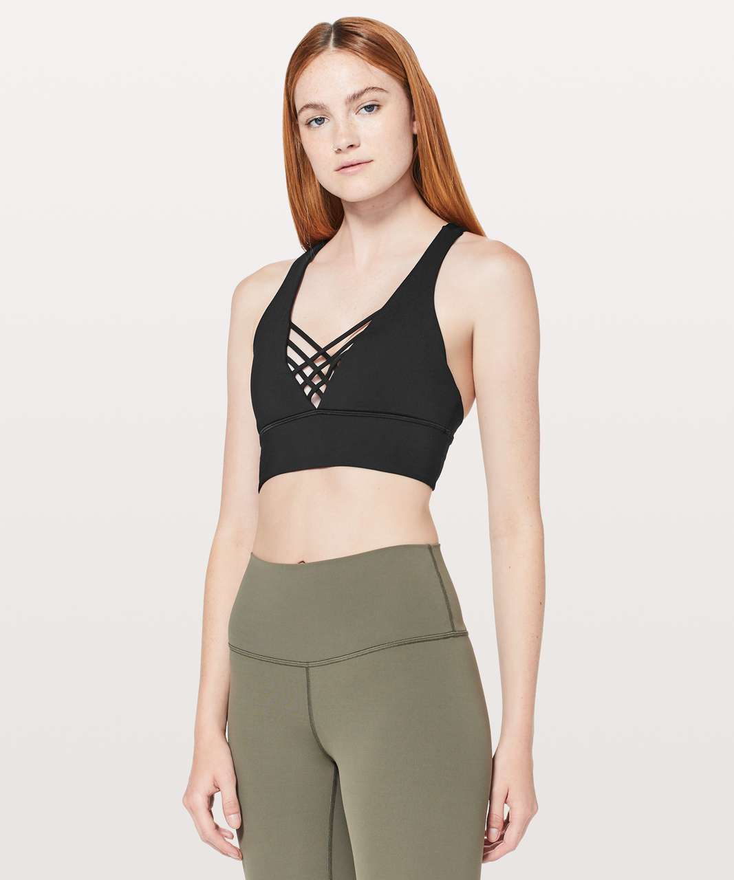 Lululemon Bind & Cross Bra - Black - lulu fanatics