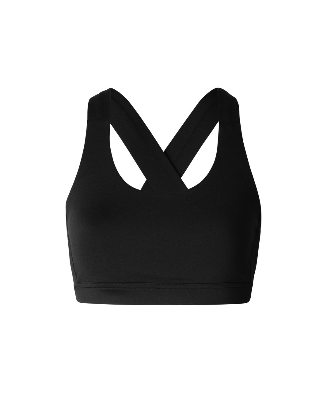 black sports bralette