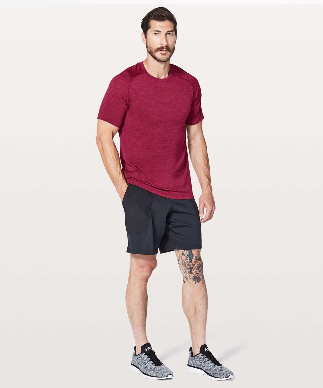 Lululemon Metal Vent Tech Short Sleeve - Violet Red / Dashing Purple