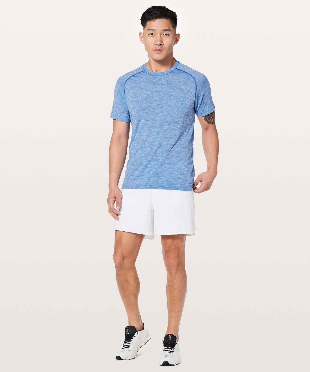 Lululemon Metal Vent Tech Surge Short Sleeve - Admiral Blue / White