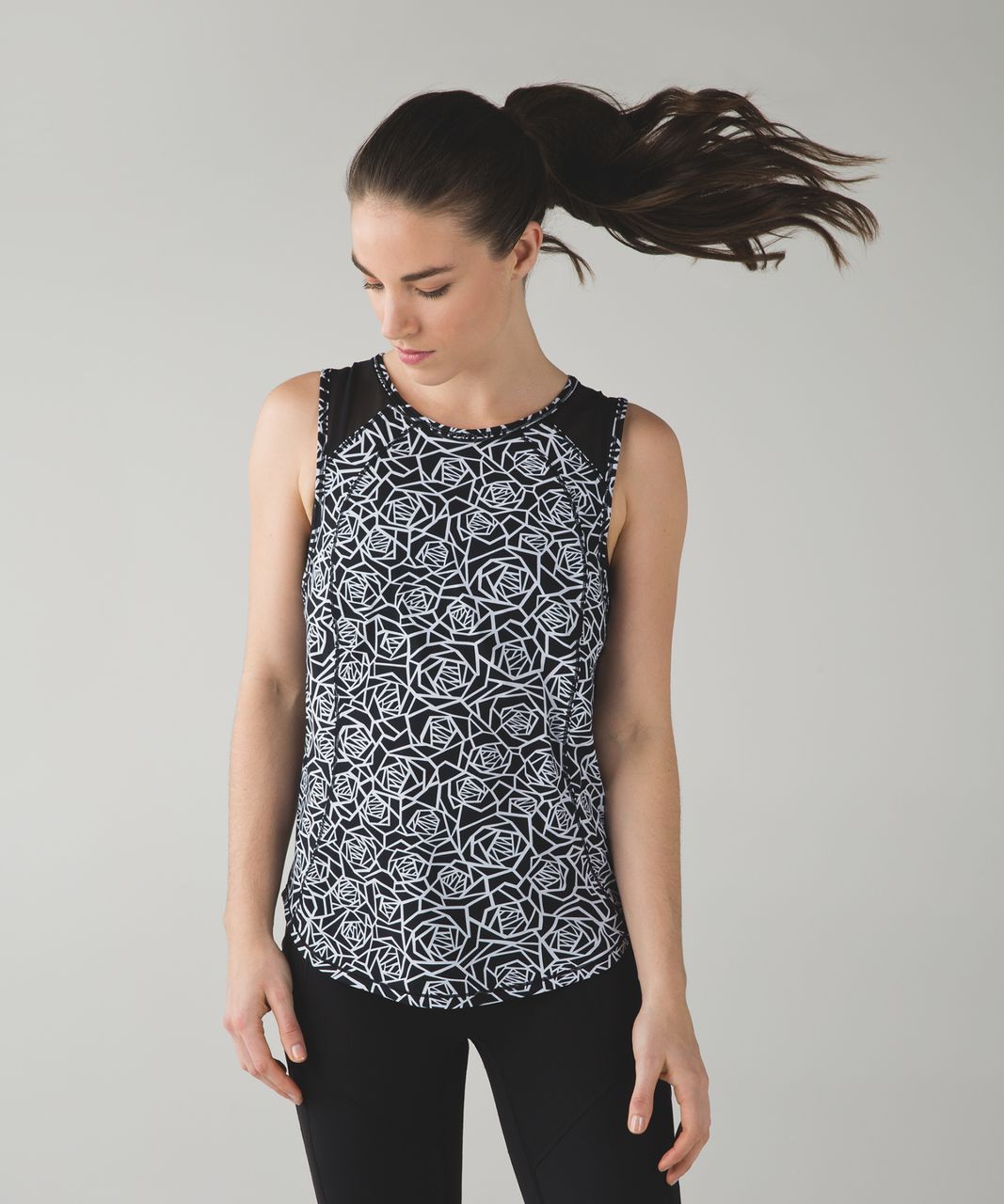 Lululemon Sculpt Tank - Posey Black White / Black