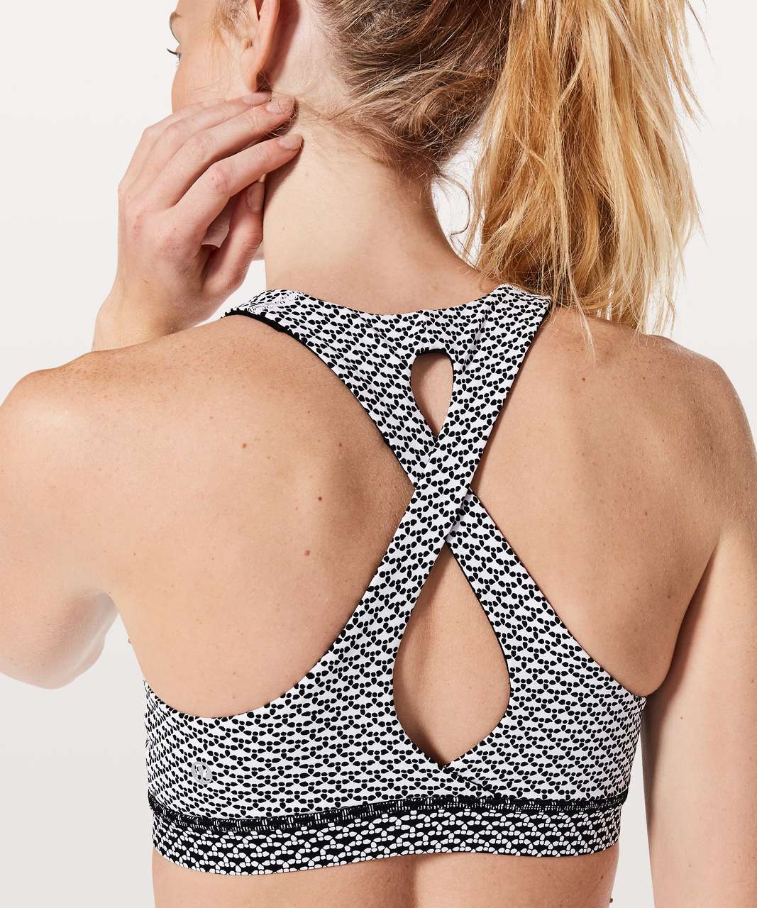 Lululemon Time To Sweat Bra - Monochromic White / Monochromic Black