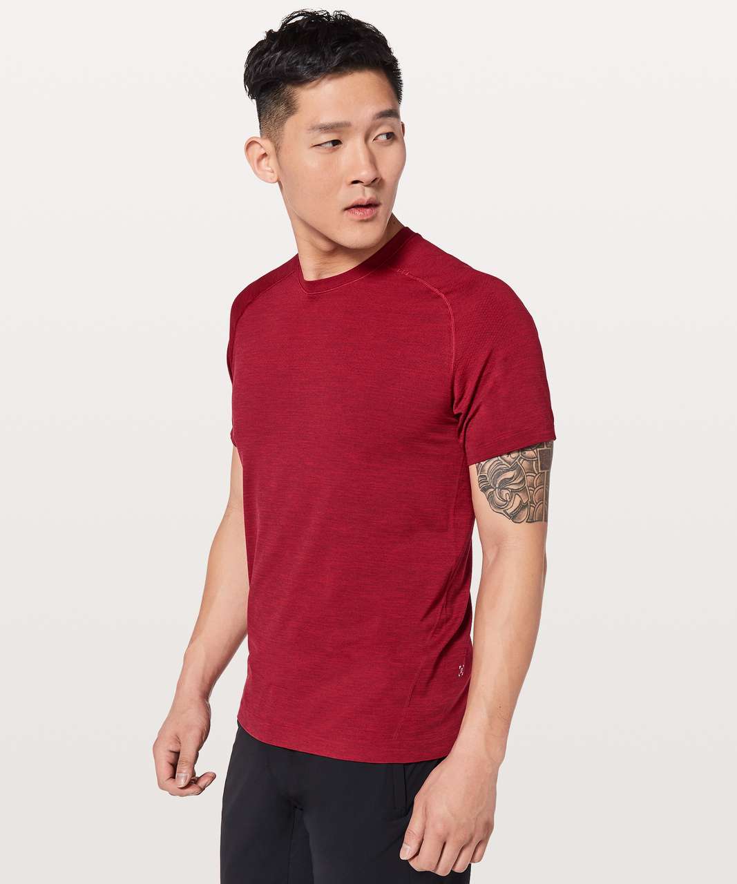 Lululemon Metal Vent Tech Short Sleeve - Bold Red / Deep Rouge - lulu  fanatics