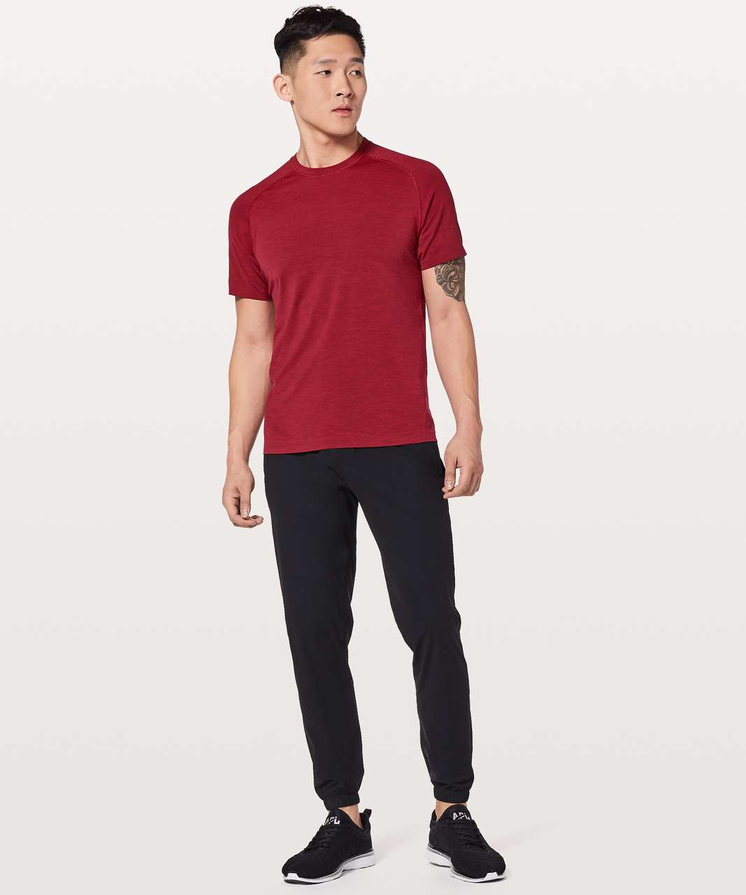 Lululemon Metal Vent Tech Short Sleeve - Bold Red / Deep Rouge