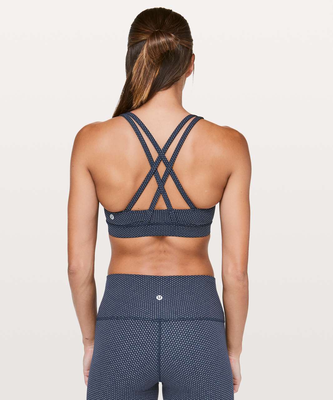 Lululemon Energy Bra - Pacific Pointe Jacquard True Navy Onyx Blue