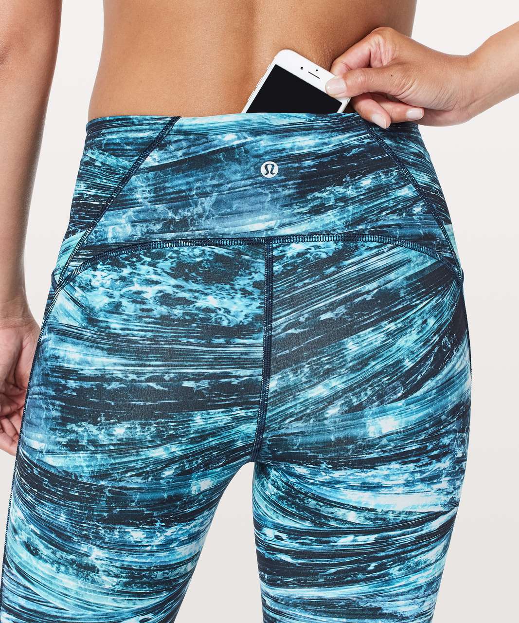 Lululemon Train Times 7/8 Pant *25" - Shorelines Multi Blue / Black