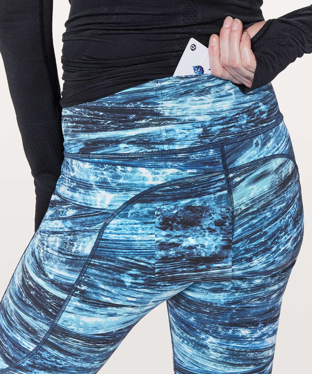 Lululemon Fast & Free Crop II *Nulux 19 - Shorelines Multi Blue - lulu  fanatics