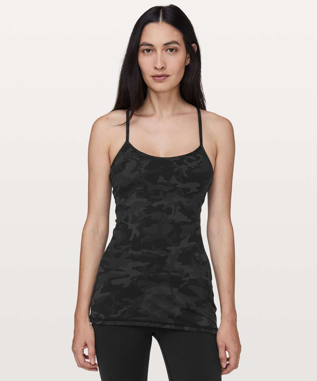 Lululemon Power Y Tank *Luon - Incognito Camo Multi Grey - lulu