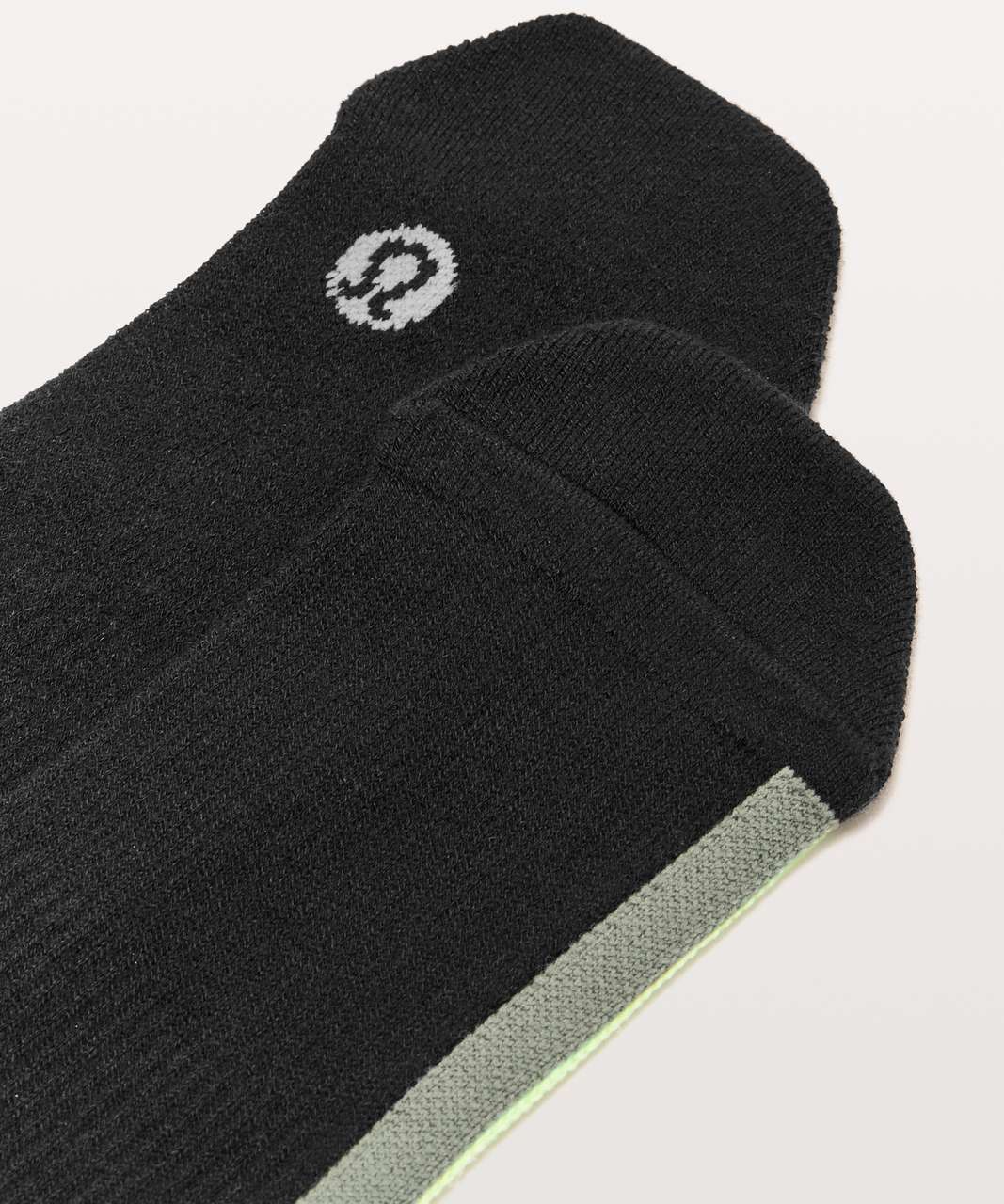 Lululemon Intent Crew Sock - Black / Misty Meadow / Faded Zap