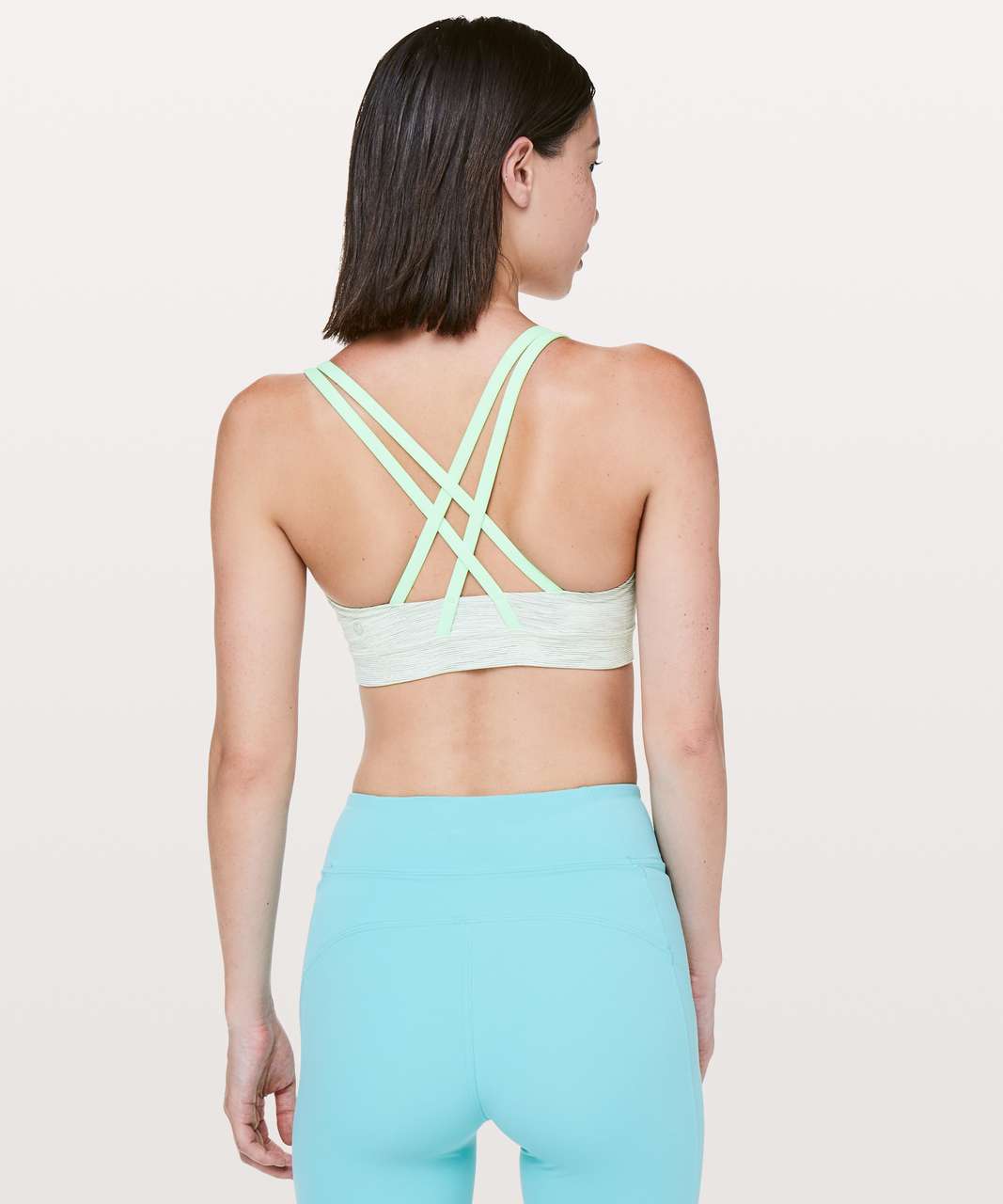 lululemon ENERGY - Light support sports bra - wee are from space nimbus  battleship blue linen/grey - Zalando.de