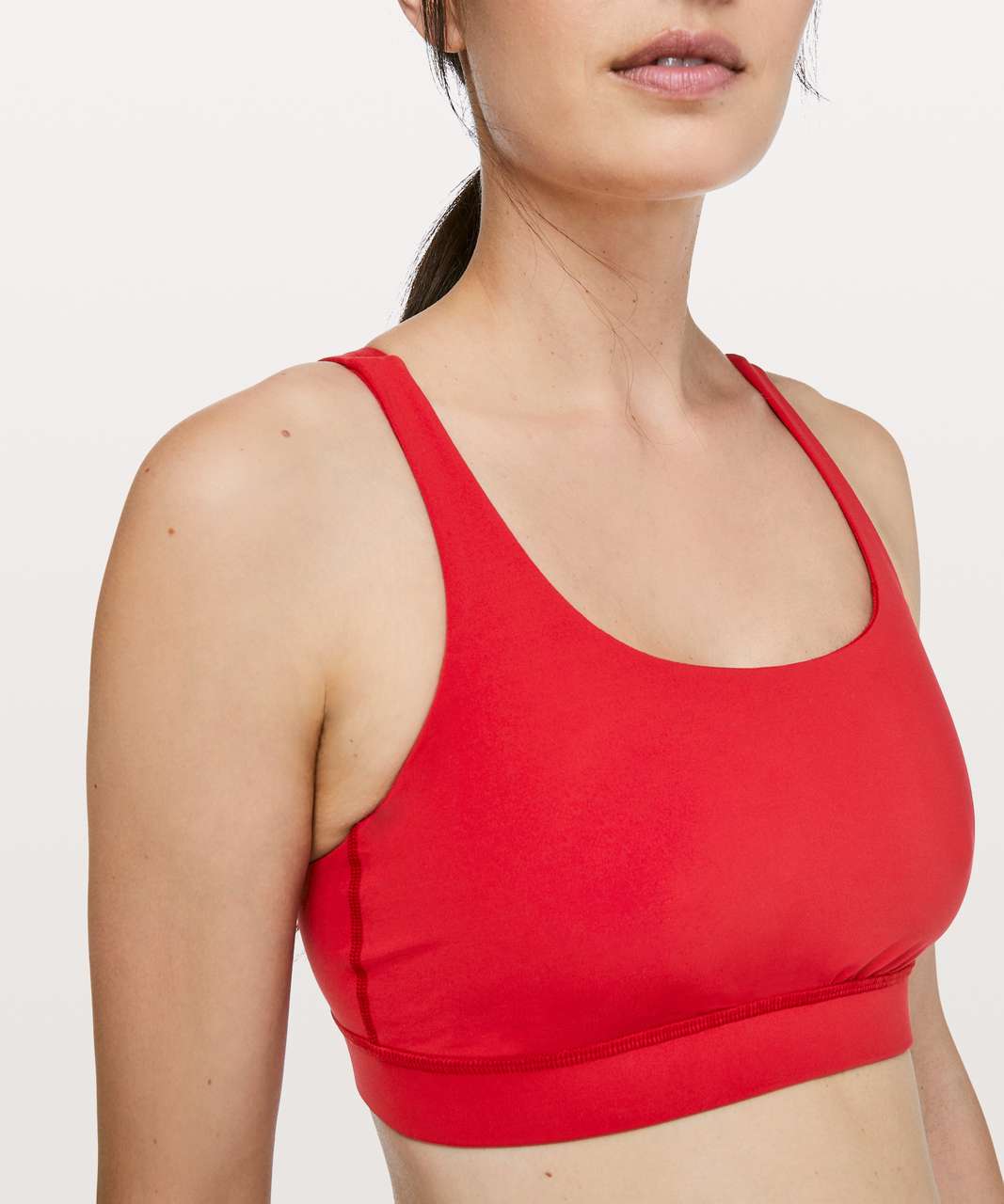 Lululemon Red Sports Bra Top Size 4 XS Athletic Pink Lined