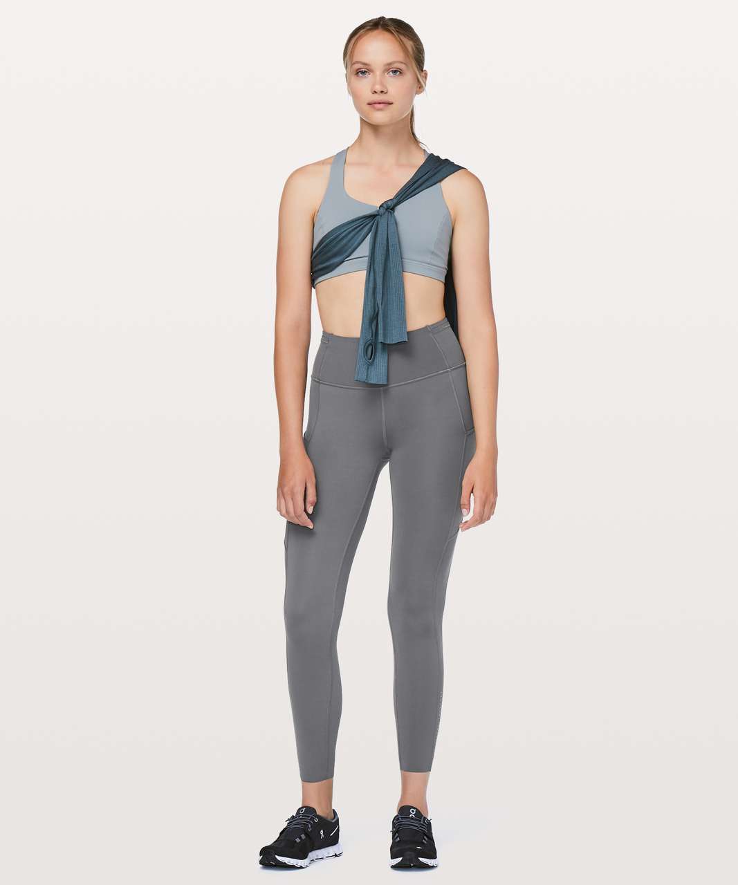 Lululemon Fast & Free 7/8 Tight II *Nulux 25" - Dark Carbon