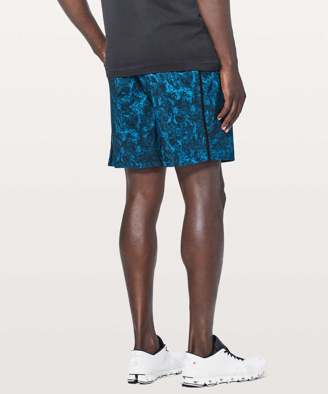 Lululemon Pace Breaker Short *Linerless 9" Updated - SubCelsius Amalfi Blue Black