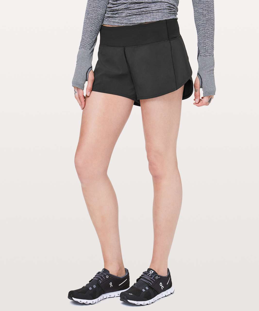 Lululemon Speed Up Short *Long 4 - Black (First Release) - lulu fanatics